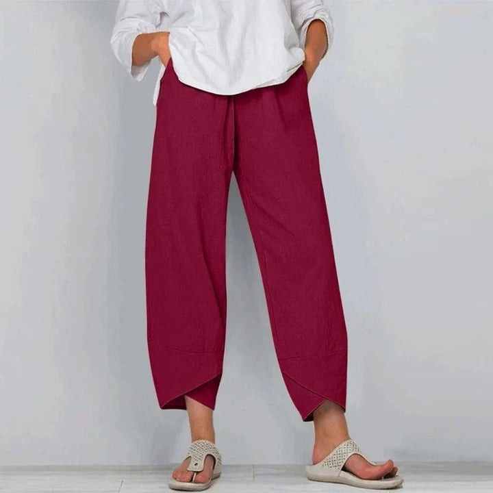 Kaisley | Women's Lightweight Summer Pants with Criss Cross Hem