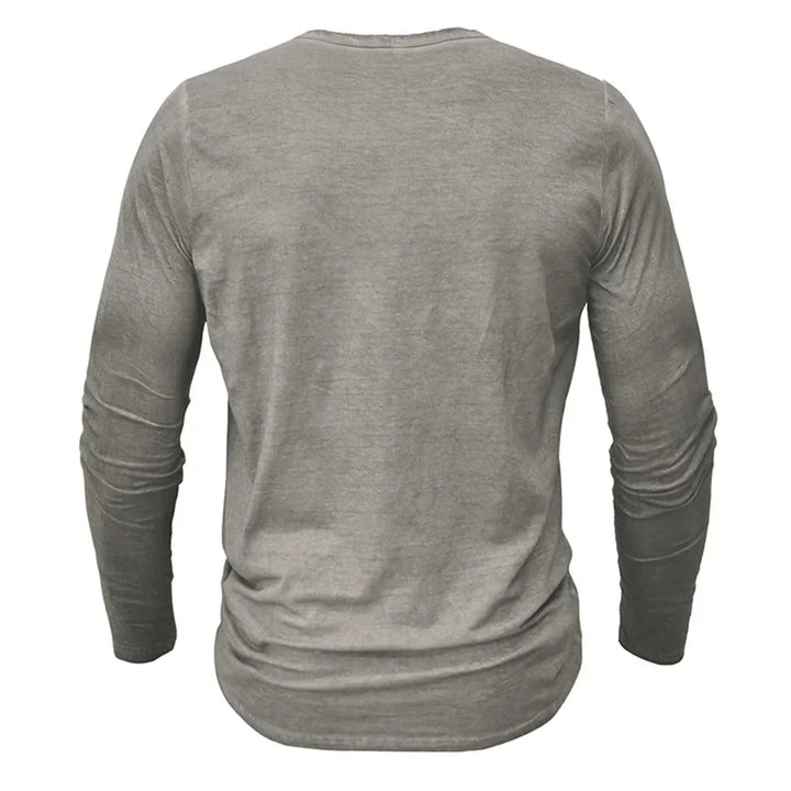 Theo | Men’s Long Sleeve Henley Shirt with Soft Cotton
