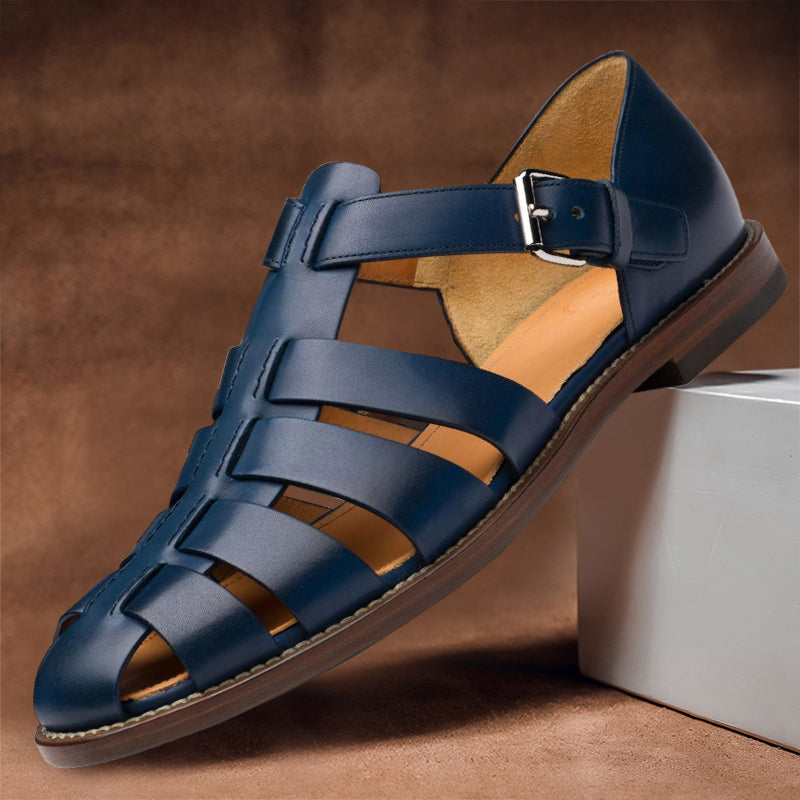 Vaelor | Men's Gladiator Leather Sandals with Buckle Strap
