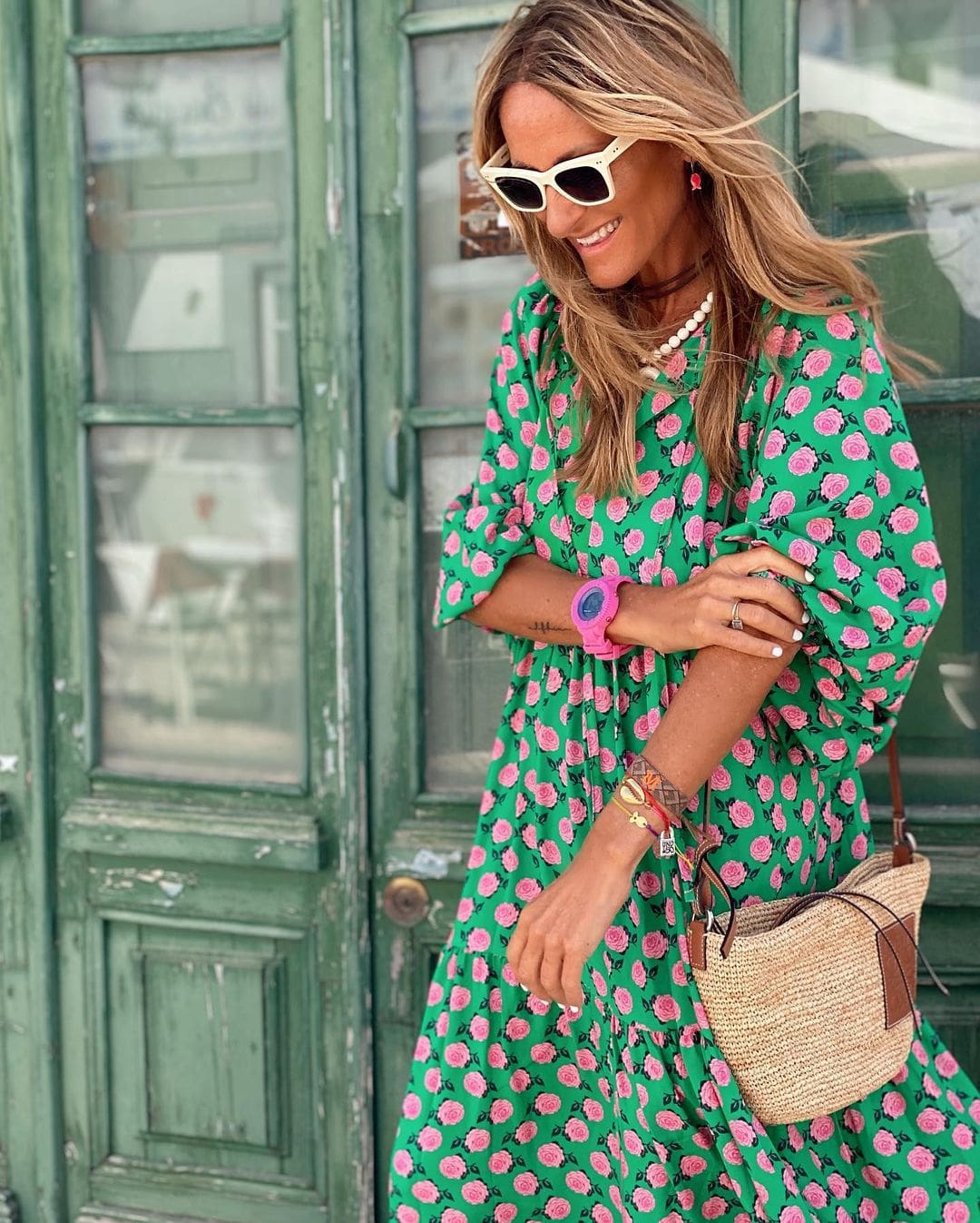 Ophira | Women's Puff Sleeve Boho Dress with V-neckline