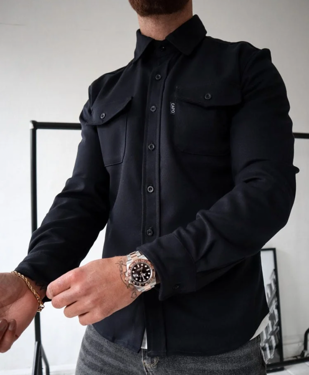 Marco | Men's Modern Fit Coat with Chest Pockets
