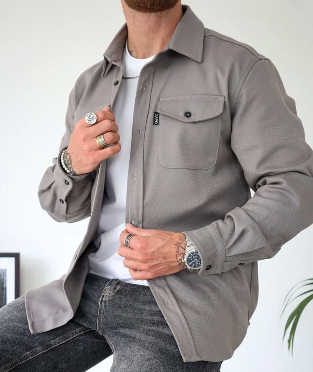 Marco | Men's Modern Fit Coat with Chest Pockets