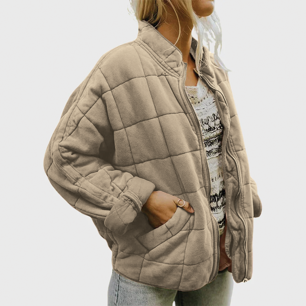 Elrica | Women's Quilted Zip Front Jacket with Pockets