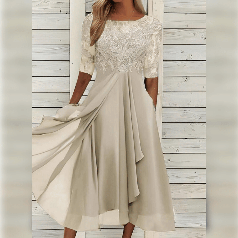 Elara | Women’s Elegant Midi Dress with Sequined