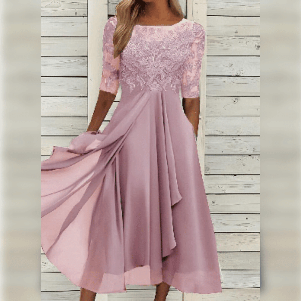 Elara | Women’s Elegant Midi Dress with Sequined