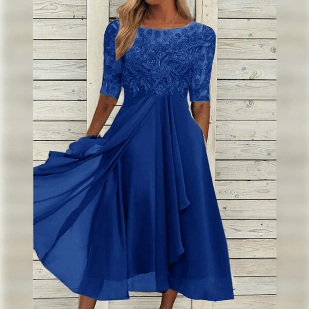 Elara | Women’s Elegant Midi Dress with Sequined