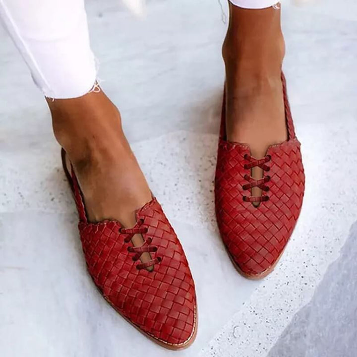 Alviera | Women’s Woven Pointed-Toe Slip-On Flats