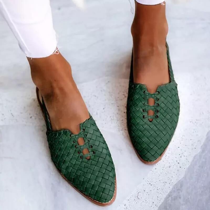 Alviera | Women’s Woven Pointed-Toe Slip-On Flats