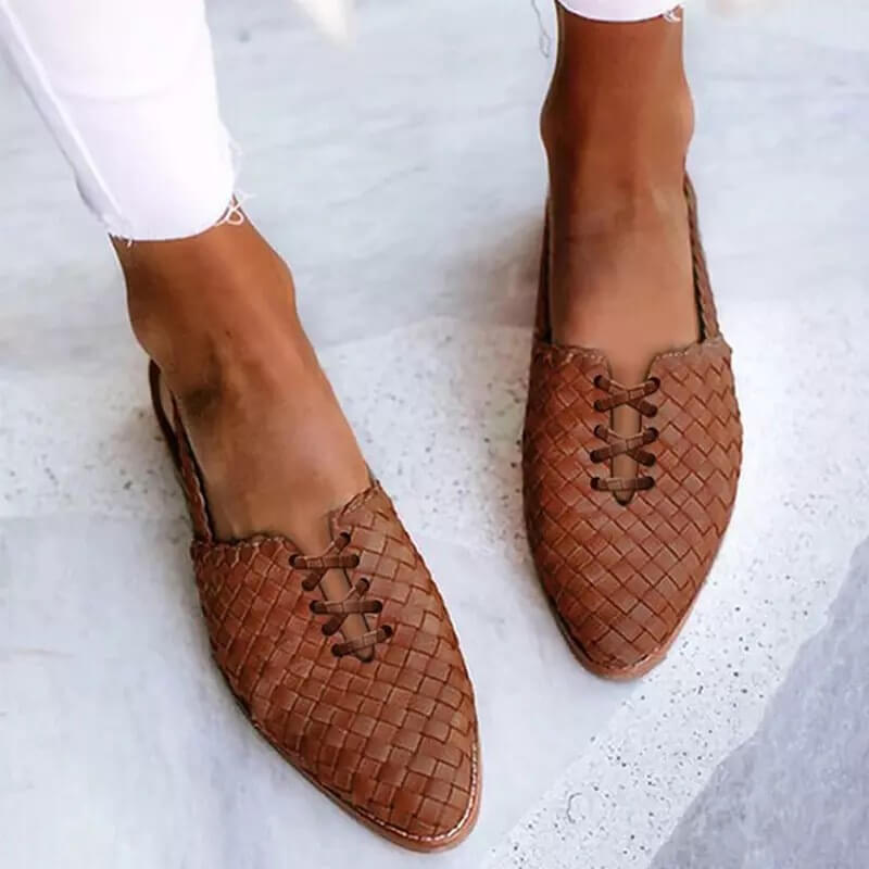 Alviera | Women’s Woven Pointed-Toe Slip-On Flats