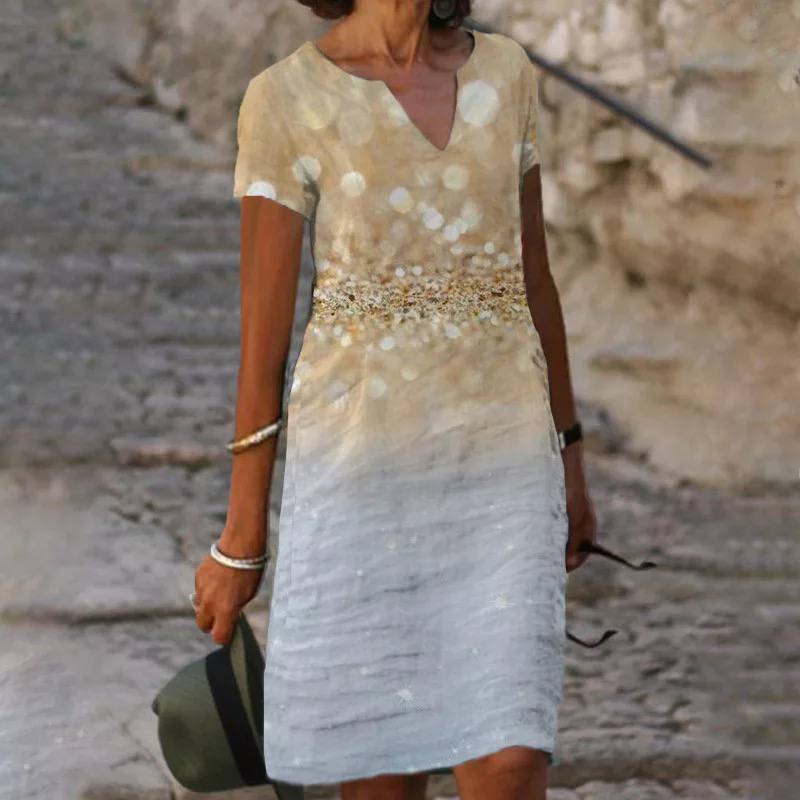 Mirella | Women’s Short Sleeve Floral Mini Dress with V-neck
