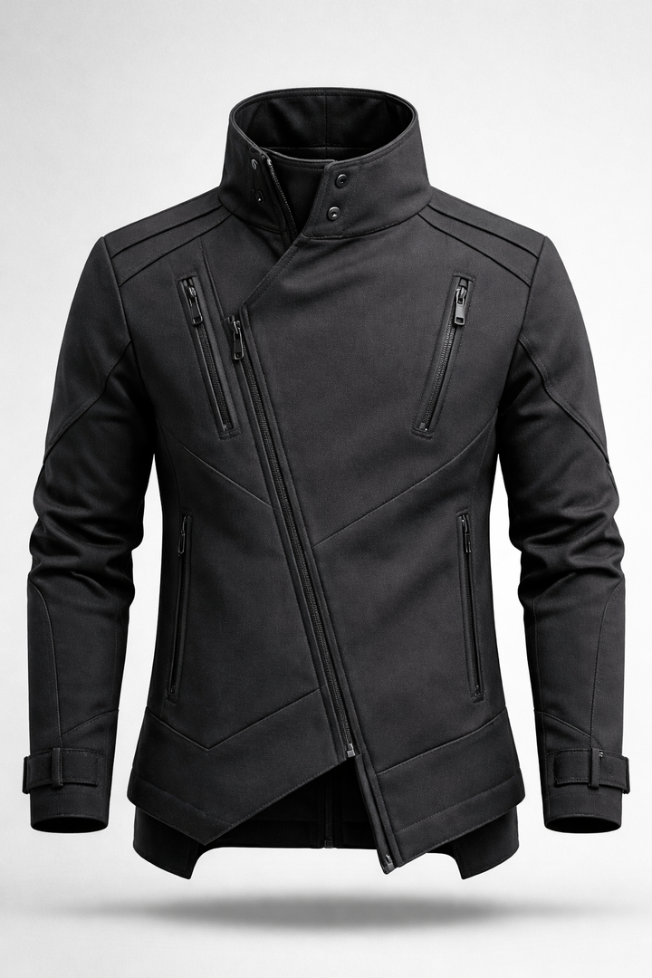 Men’s Asymmetrical Panel Structured Jacket