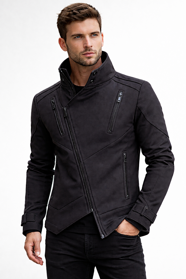Men’s Asymmetrical Panel Structured Jacket