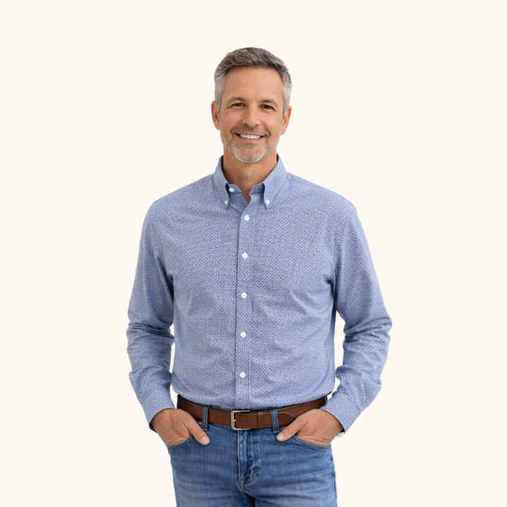 Men’s Button-Down Collar Long Sleeve Shirt