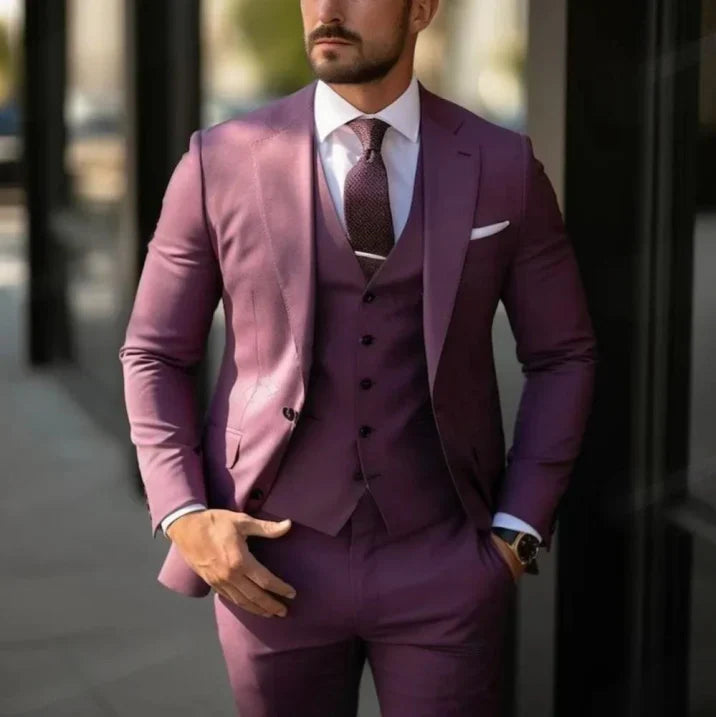 Victor | Men’s Elegant Three-Piece Wedding Suit