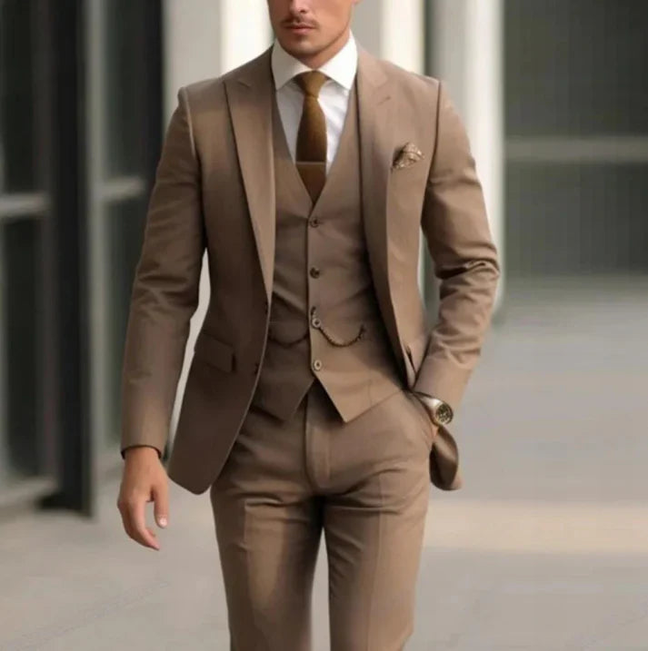 Victor | Men’s Elegant Three-Piece Wedding Suit