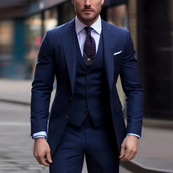 Victor | Men’s Elegant Three-Piece Wedding Suit