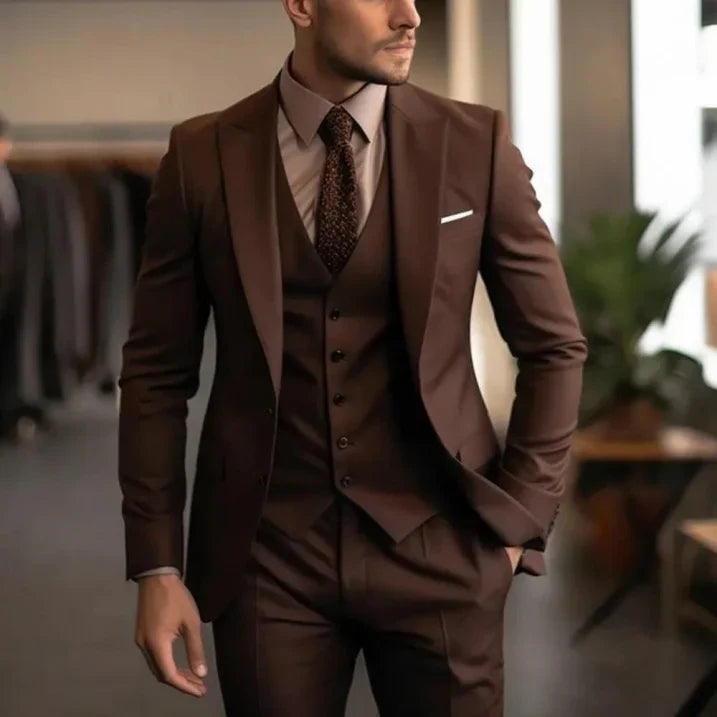 Victor | Men’s Elegant Three-Piece Wedding Suit