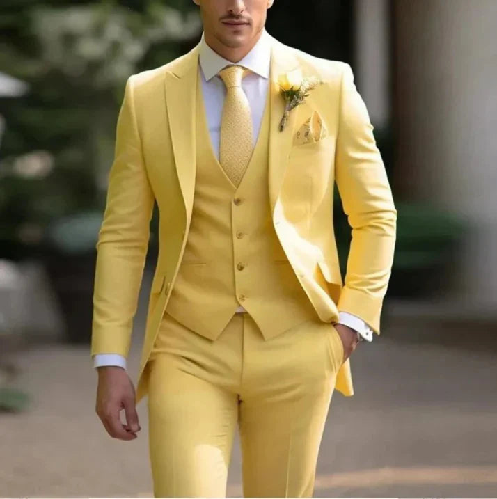 Victor | Men’s Elegant Three-Piece Wedding Suit