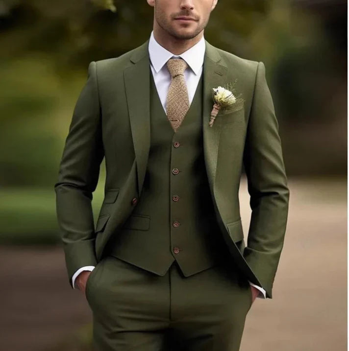 Victor | Men’s Elegant Three-Piece Wedding Suit
