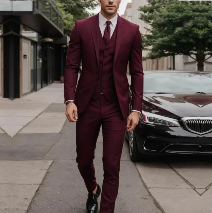 Victor | Men’s Elegant Three-Piece Wedding Suit