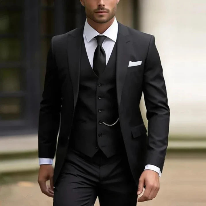 Victor | Men’s Elegant Three-Piece Wedding Suit
