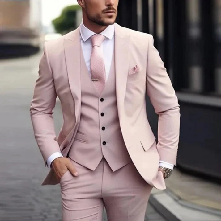 Victor | Men’s Elegant Three-Piece Wedding Suit