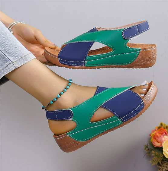 Selene | Women’s Orthopedic Criss-cross Wedge Sandals