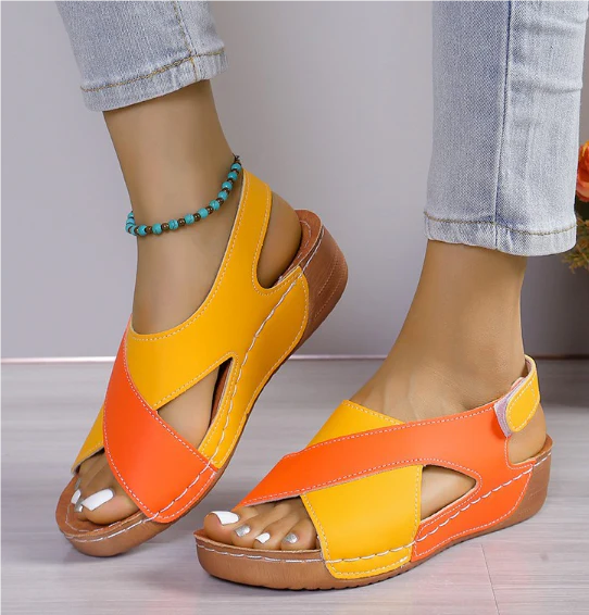 Selene | Women’s Orthopedic Criss-cross Wedge Sandals