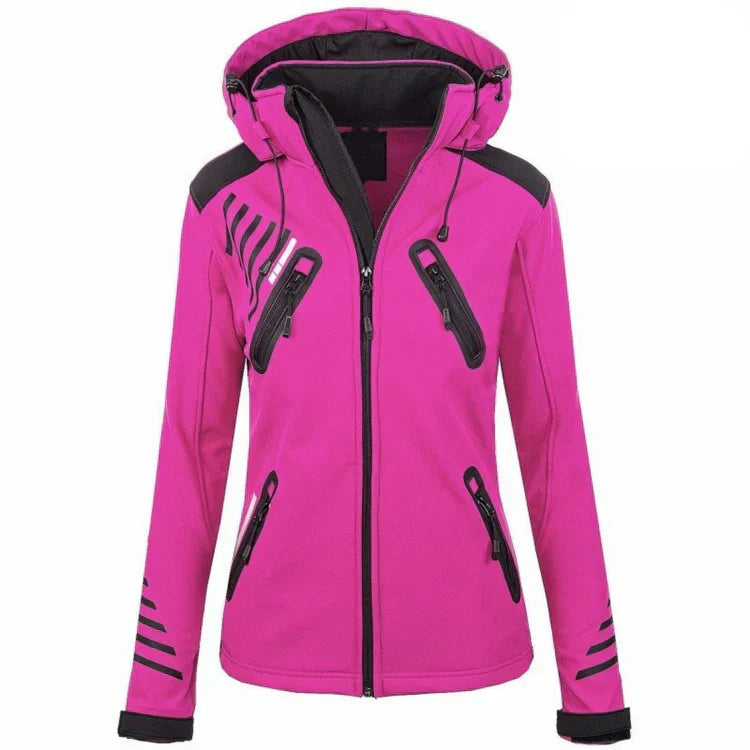 Zorina | Women's Sport Winter Jacket with Hood and Zippers