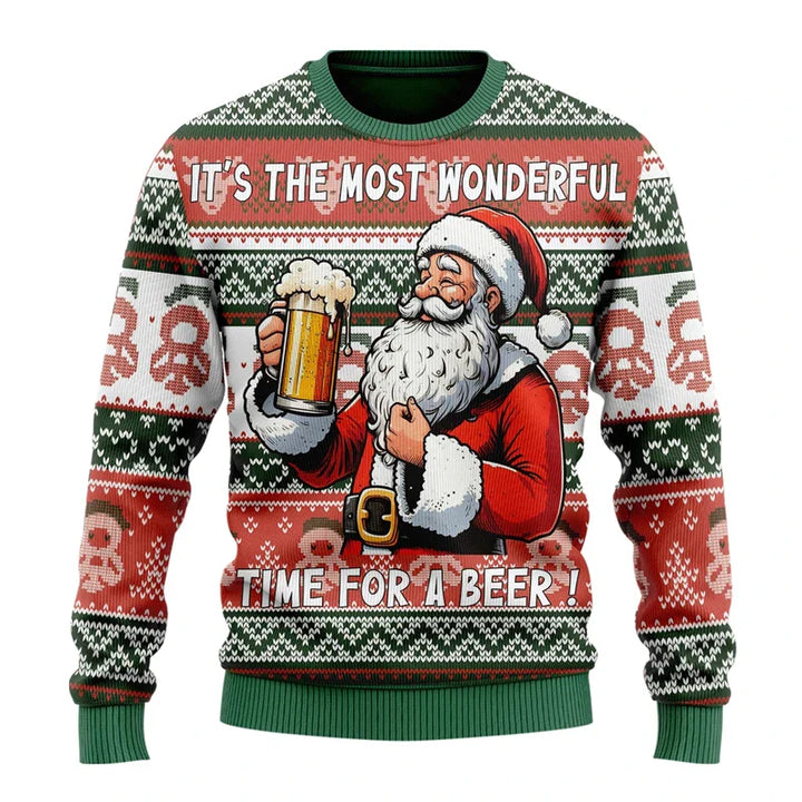 Noelle | Unisex Christmas Prints Knit Sweater with Round Neckline