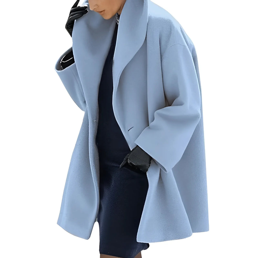 Bea | Women's Winter Coat with Buttons and Stand Collar