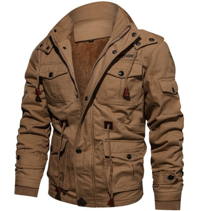 Korvin | Men's Fleece‑Lined Outdoor Jacket with Pockets and Drawstrings