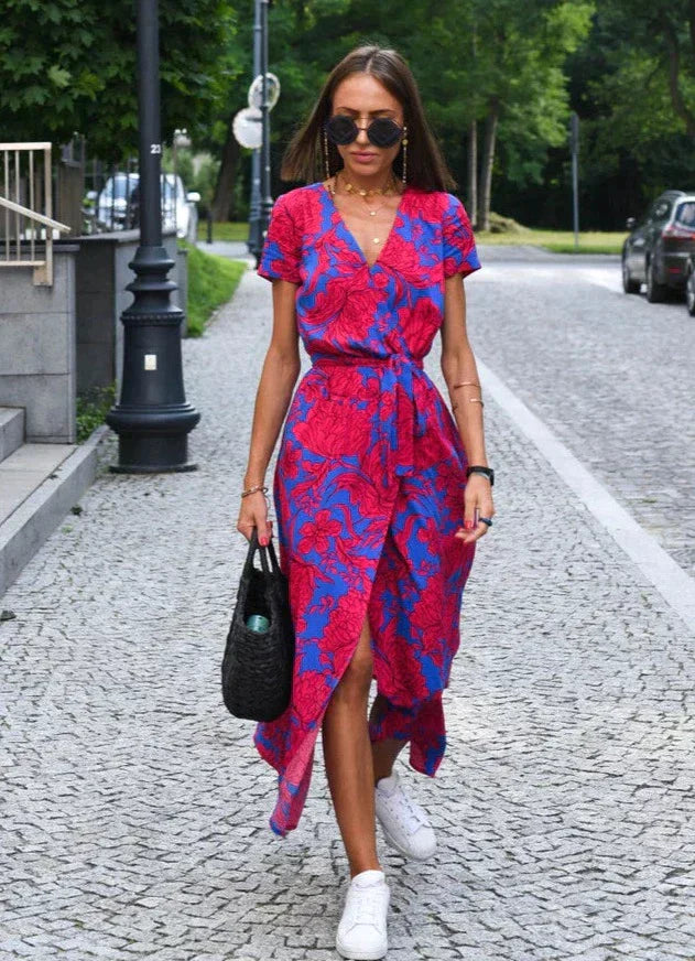 Maelle | Women’s Lightweight Floral Dress with Wrap Style