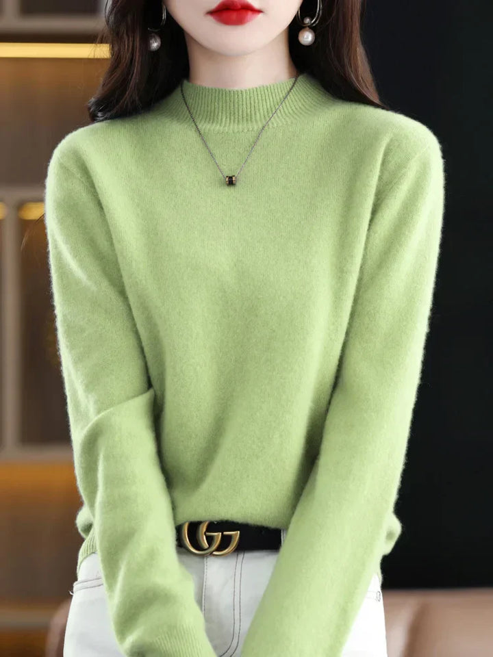 Anara | Women’s Wool Knit Sweater with Crew Neck
