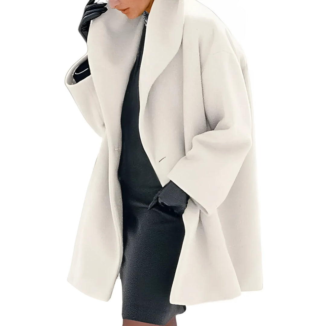 Bea | Women's Winter Coat with Buttons and Stand Collar