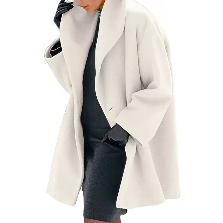 Bea | Women's Winter Coat with Buttons and Stand Collar