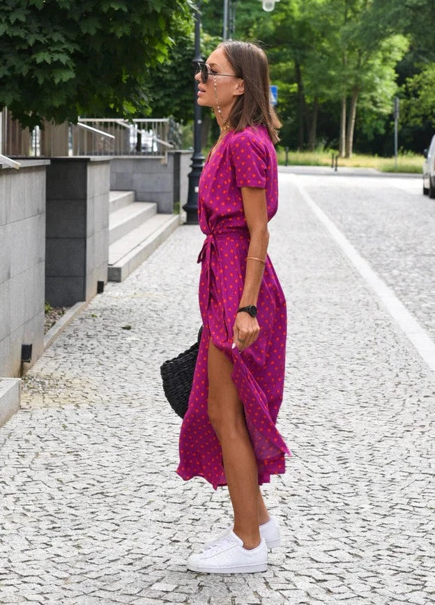 Maelle | Women’s Lightweight Floral Dress with Wrap Style