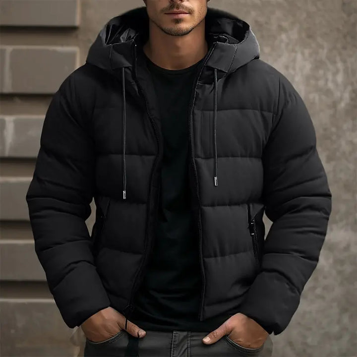 Nordhelm | Men's Puffer Jacket with Hood and Drawstring