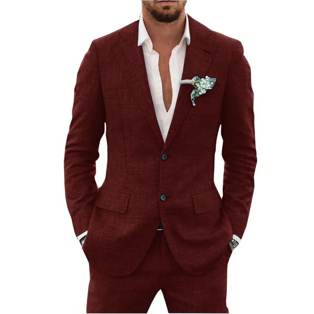 Warner| Men’s Tailored Linen Suit Set