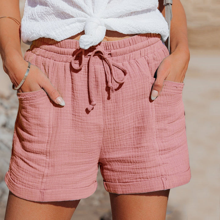 Malia | Women’s Casual Linen Summer Shorts with Drawstring