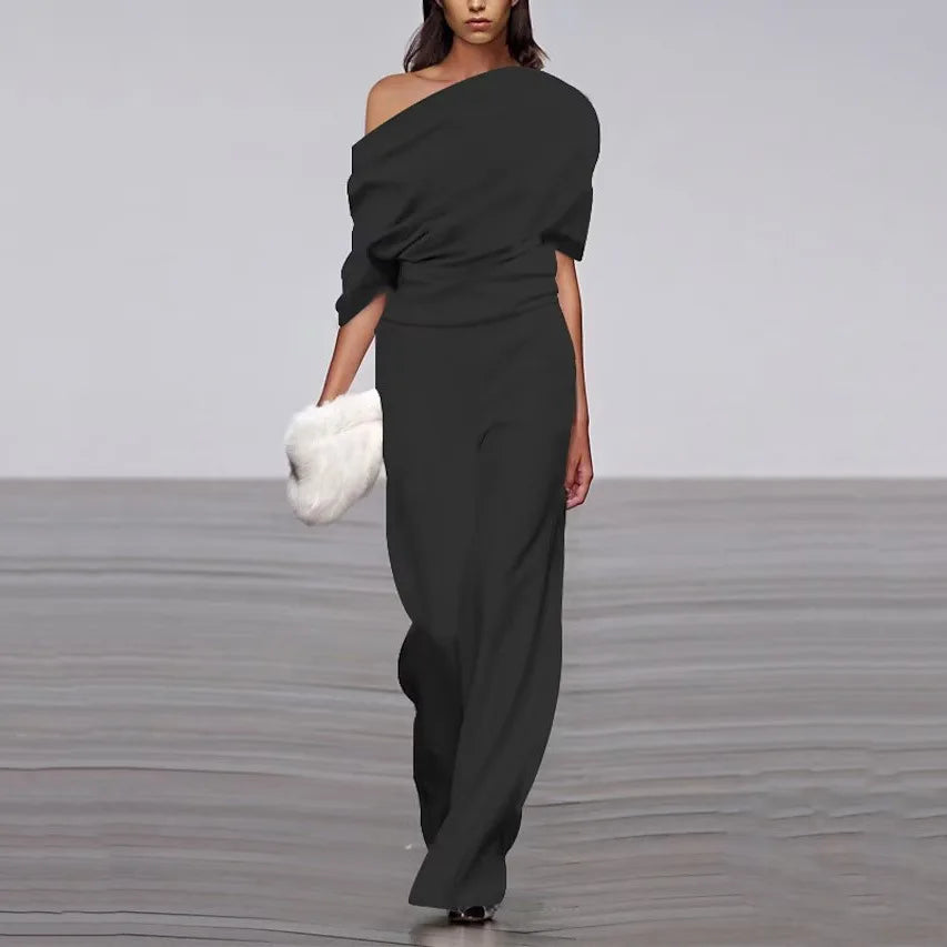Lumina | Women’s Elegant Spring Jumpsuit with Asymmetrical Style