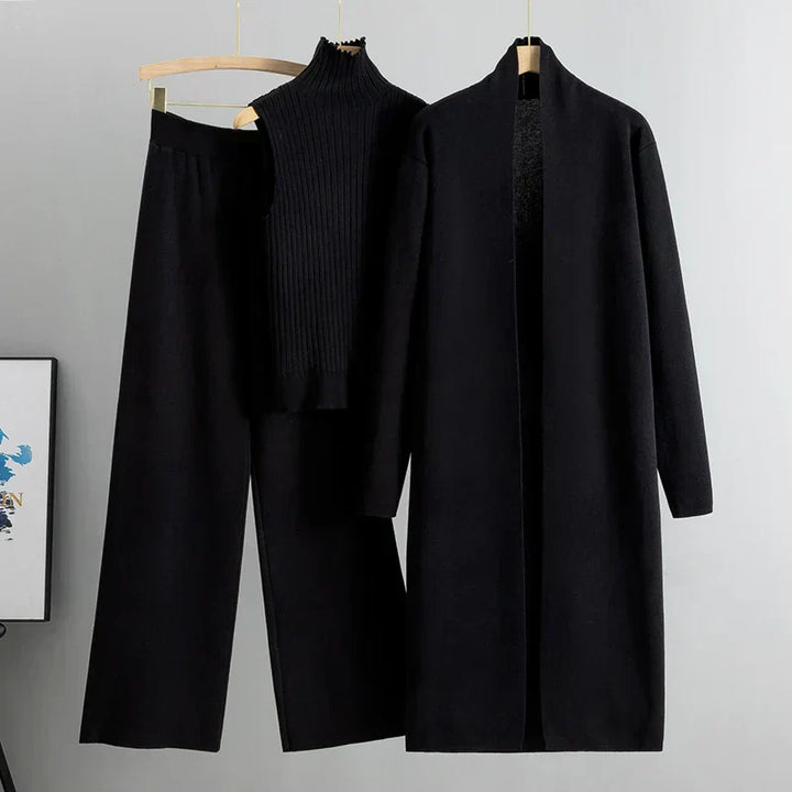 Sharon | Women’s Three-Piece Cardigan and Trousers Set