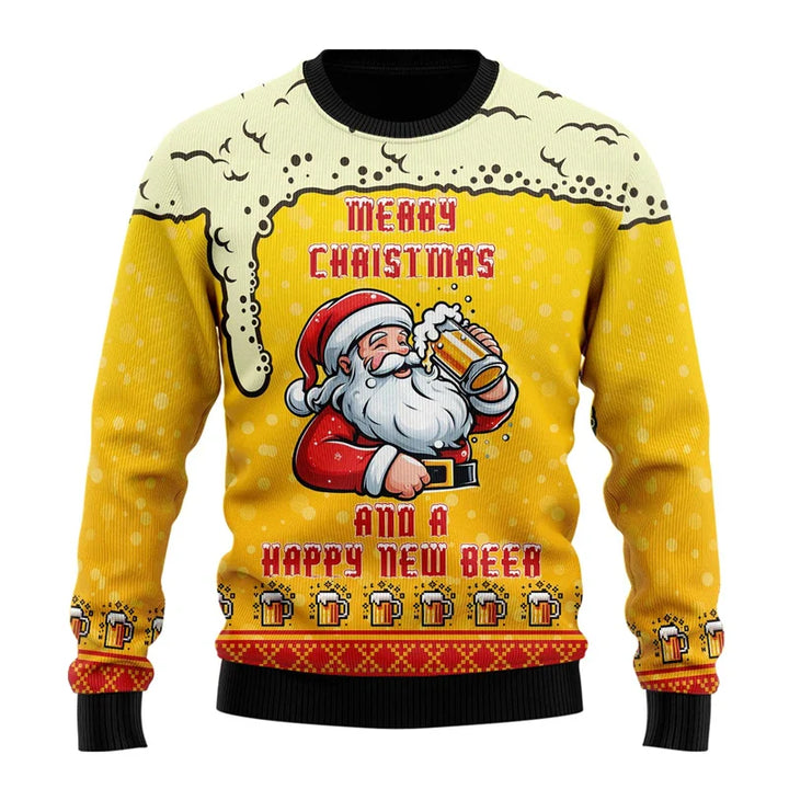 Noelle | Unisex Christmas Prints Knit Sweater with Round Neckline