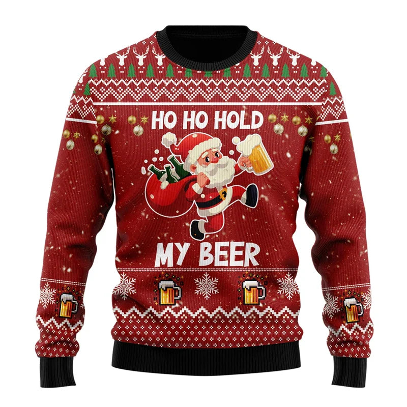 Noelle | Unisex Christmas Prints Knit Sweater with Round Neckline