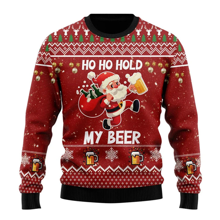 Noelle | Unisex Christmas Prints Knit Sweater with Round Neckline