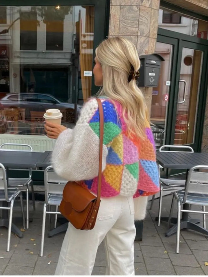 Brenna | Women’s Striped Knit Cardigan with Multicolor Style
