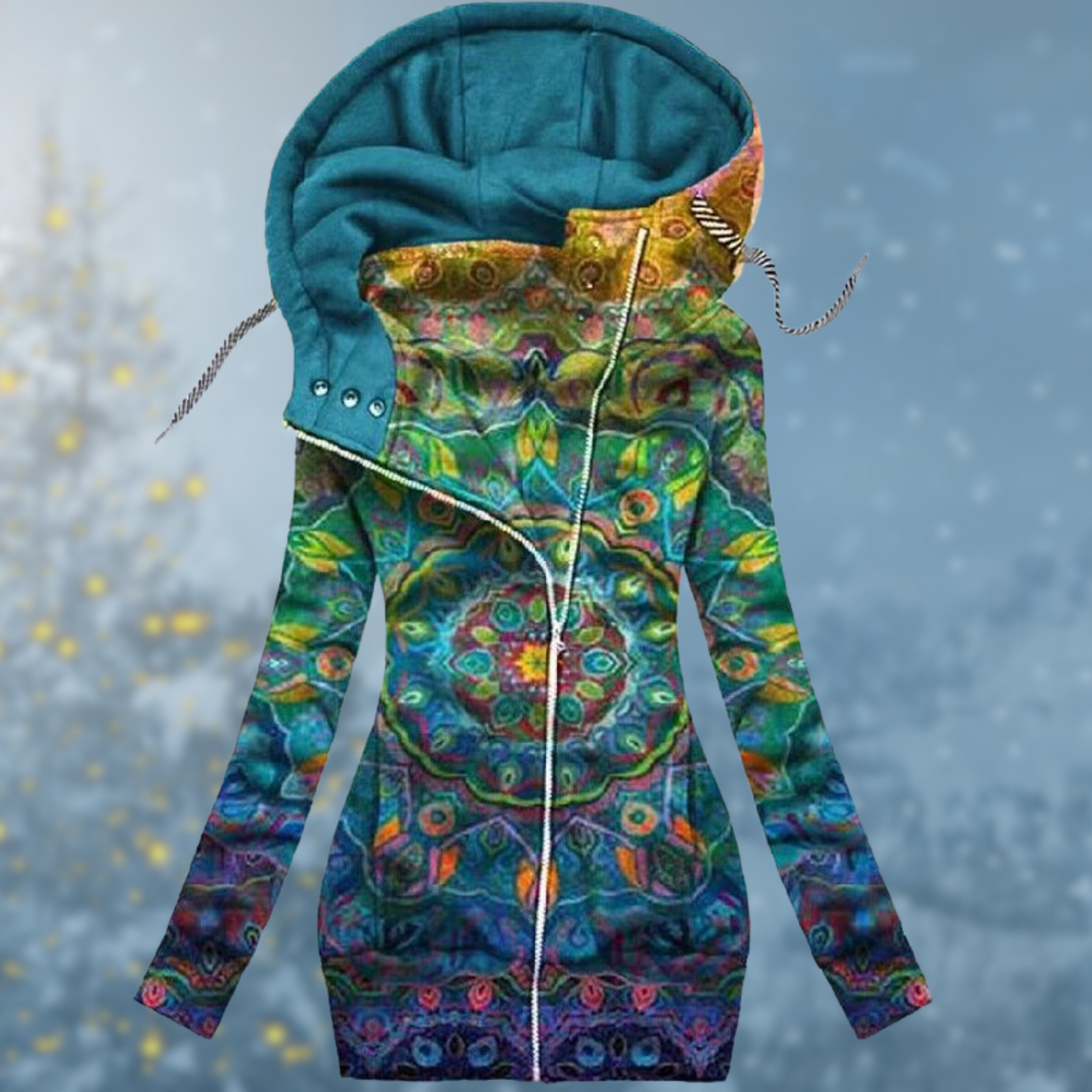 Noemie | Women’s Colorful Printed Jacket with Hood