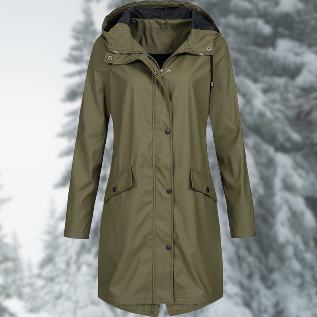 Aveline | Women’s Long Waterproof Raincoat with Hood
