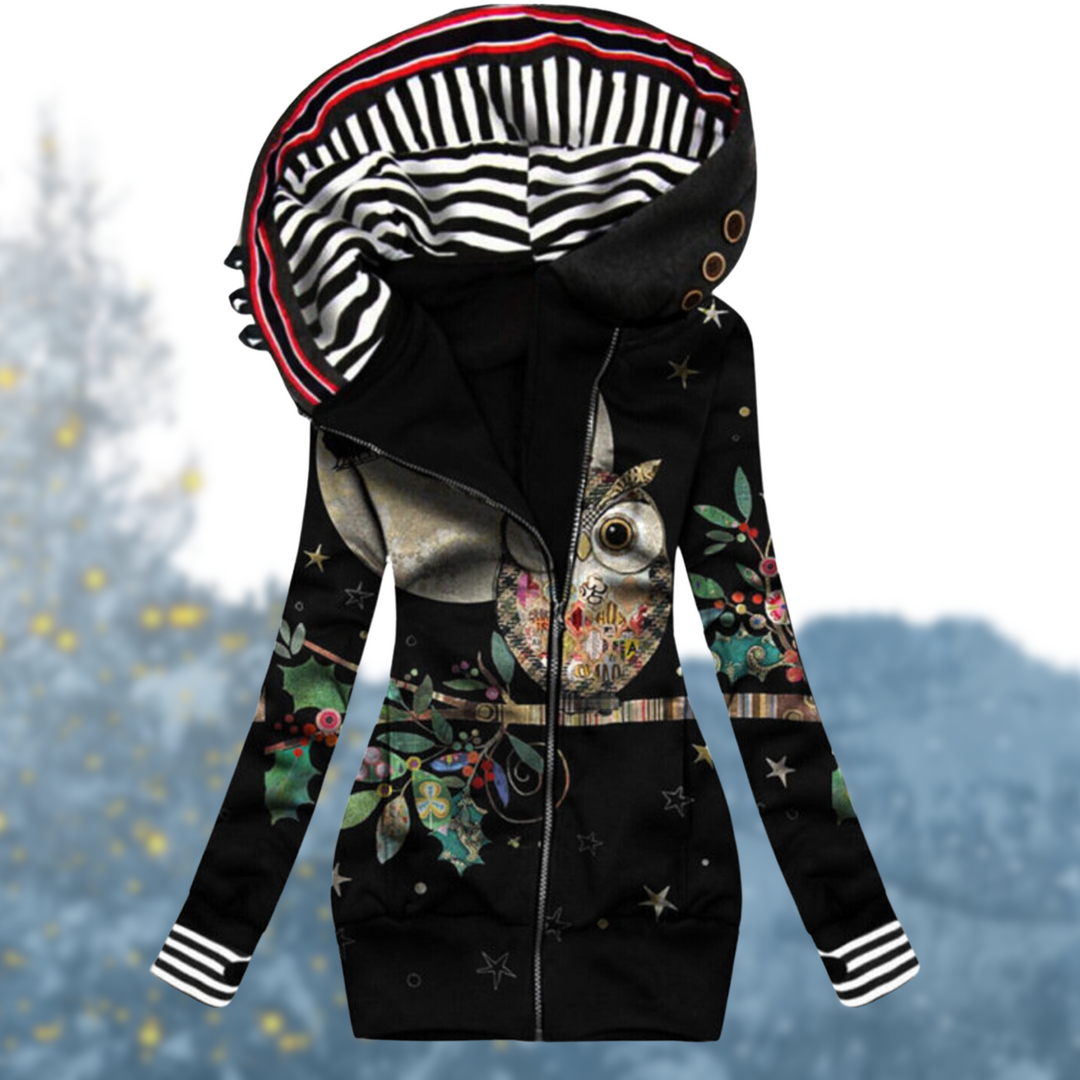 Noemie | Women’s Colorful Printed Jacket with Hood