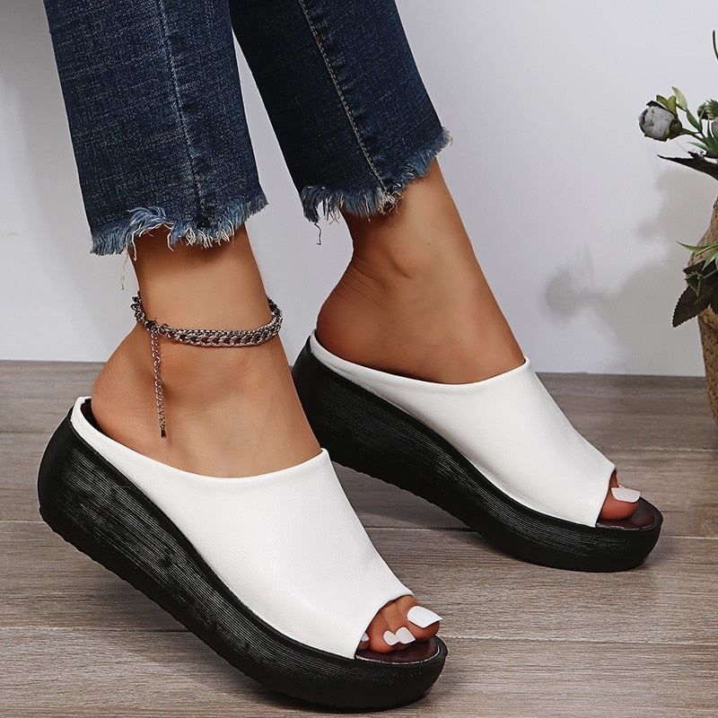 Gayle | Women’s Leather Sandals with Open-Toe